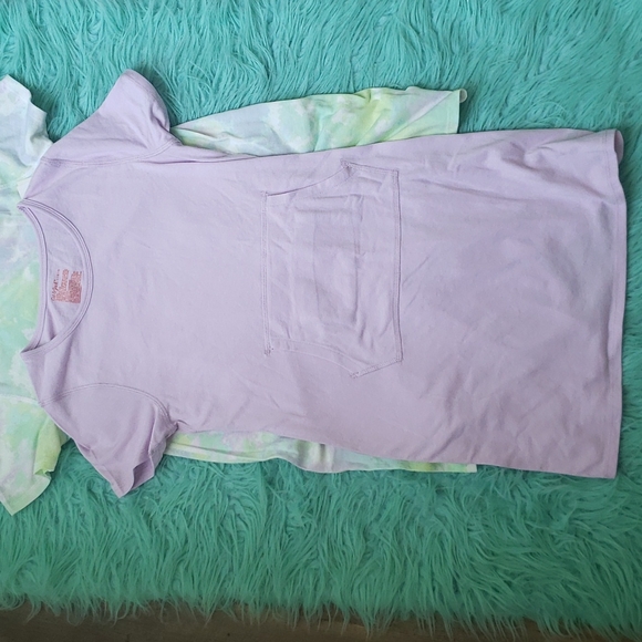 NWT Cat & Jack 2pk girls short sleeve knit dress light purple size large 10-12 - Picture 2 of 6